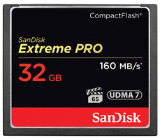 Карта памяти SanDisk CompactFlash 32GB  Extreme Pro 160 Мб/с (SDCFXPS-032G-X46)