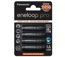 Аккумуляторы Panasonic Eneloop Pro AA 2500 мАч, 4 штуки (BK-3HCDE/4BE)